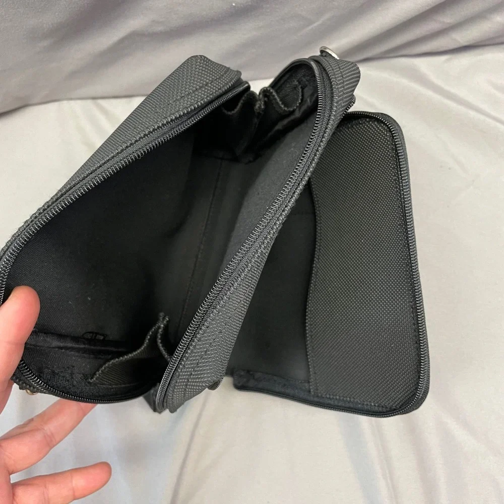 Michael Jordan Black Ballistic Nylon Crossbody Travel Bag Utility Pouch Logo